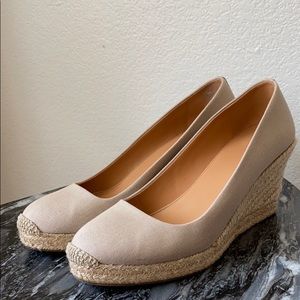 J.Crew® Seville Wedge Espadrille heels.